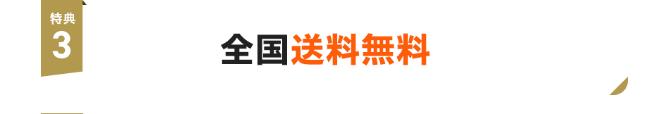 特典3:全国送料無料