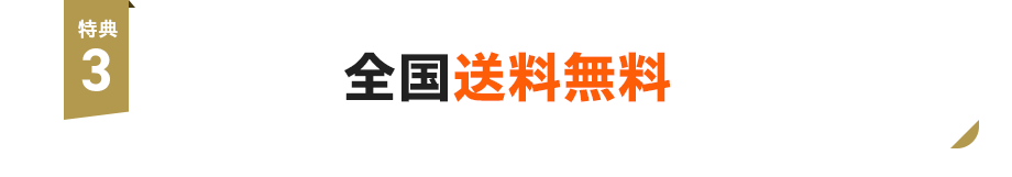 特典3：全国送料無料