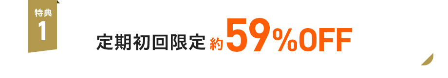 ️特典1:定期初回限定約59%OFF