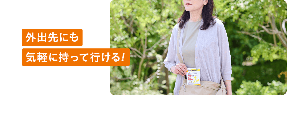 外出先にも気軽に持って行ける!