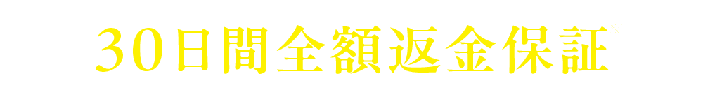 30日間全額返金保証