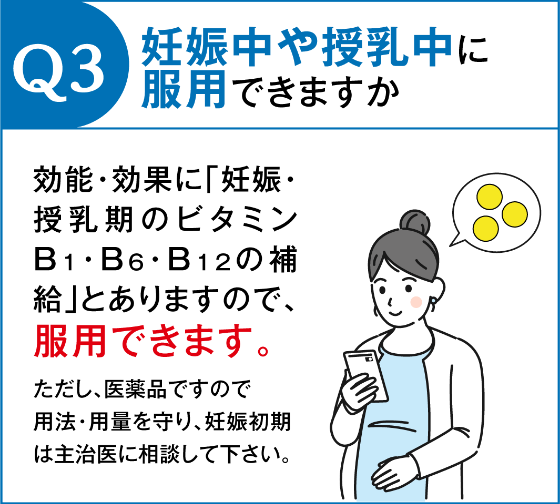 Q3.妊娠中や授乳中に服用できますか